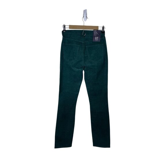 Gap Corduroy Vintage High Rise Slim Green 0/25 - Picture 6 of 11